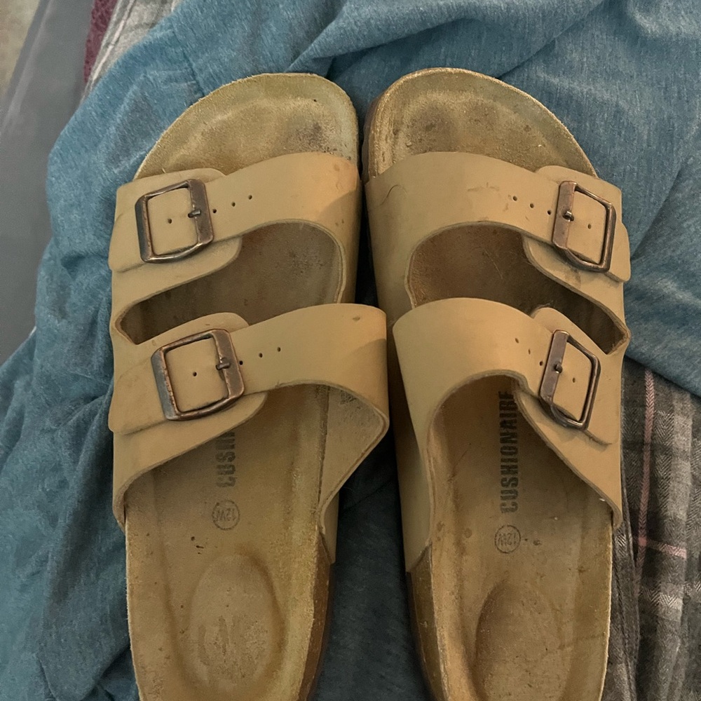Women's Tan Double-Strap Sandals